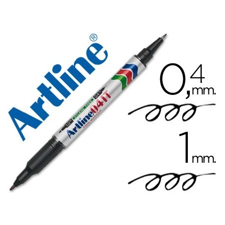 ROTULADOR ARTLINE MARCADOR PERMANENTE EK-041T NEGRO -DOBLE PUNTA 0....
