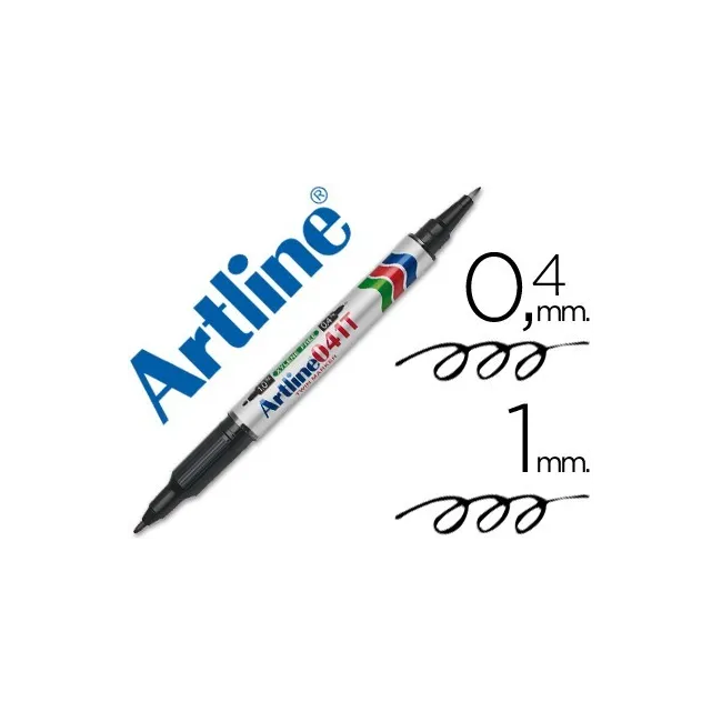 ROTULADOR ARTLINE MARCADOR PERMANENTE EK-041T NEGRO -DOBLE PUNTA 0....