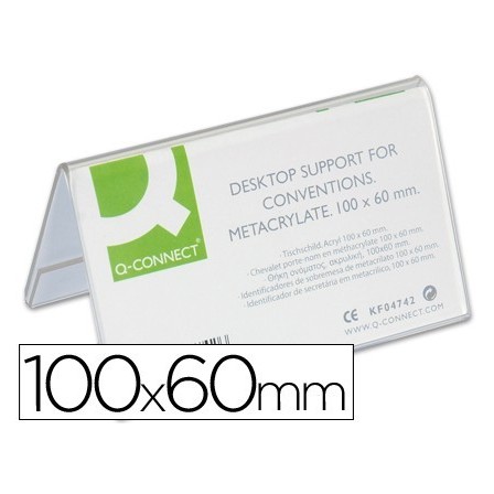IDENTIFICADORES SOBREMESA Q-CONNECT METACRILATO TAMAÑO 100X60 MM RE...