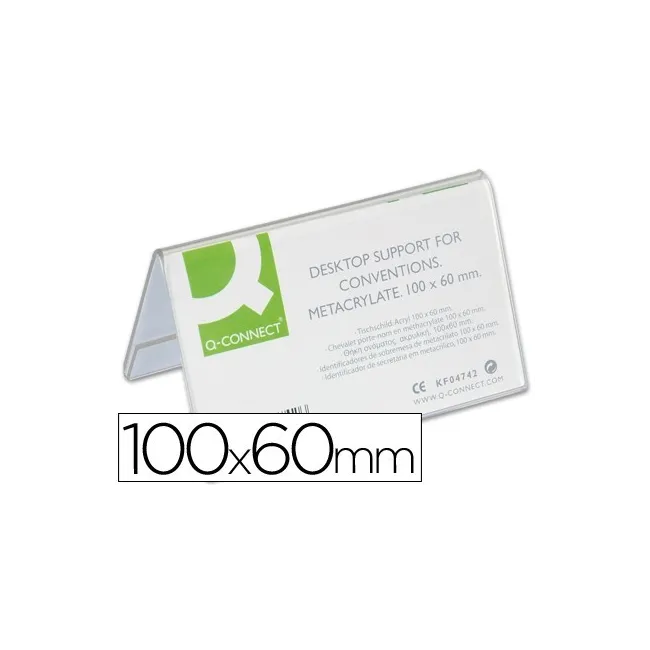 IDENTIFICADORES SOBREMESA Q-CONNECT METACRILATO TAMAÑO 100X60 MM RE...