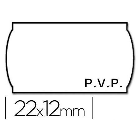 ETIQUETAS METO ONDULADAS 22 X 12 MM PVP BL. ADH 2 -ROLLO 1500 ETIQU...