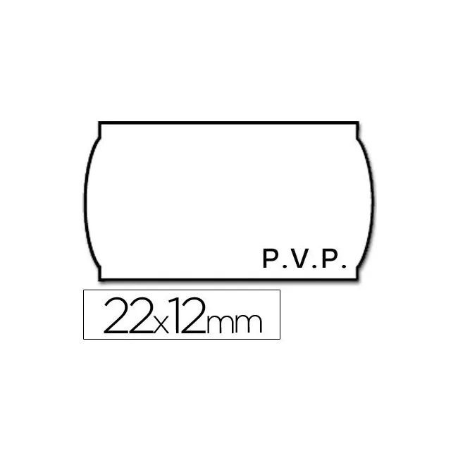 ETIQUETAS METO ONDULADAS 22 X 12 MM PVP BL. ADH 2 -ROLLO 1500 ETIQU...