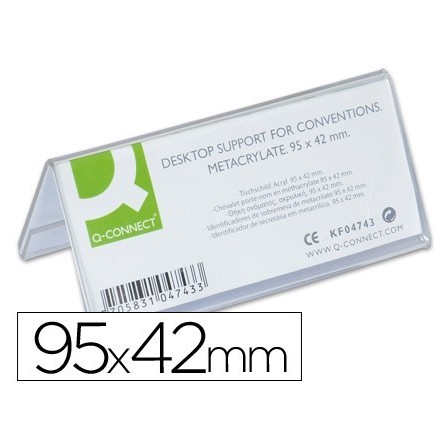 IDENTIFICADORES SOBREMESA Q-CONNECT METACRILATO TAMAÑO 95X42 MM REF...