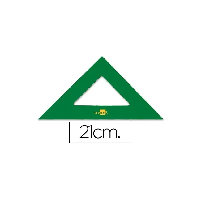 ESCUADRA LIDERPAPEL 21 CM ACRILICO VERDE