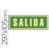 PICTOGRAMA SYSSA SEÑAL DE SALIDA EN PVC FOTOLUMINISCENTE 297X105 MM