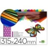 BLOC TRABAJOS MANUALES LIDERPAPEL CELOFAN 240X315MM 10 HOJAS COLORE...