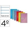 CUADERNO ESPIRAL PAPERCOP CUARTO TAPA PLASTICO 80H 90 GR PAUTA 2,5 ...