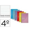 CUADERNO ESPIRAL PAPERCOP CUARTO TAPA PLASTICO 80H 90 GR RAYADO HOR...