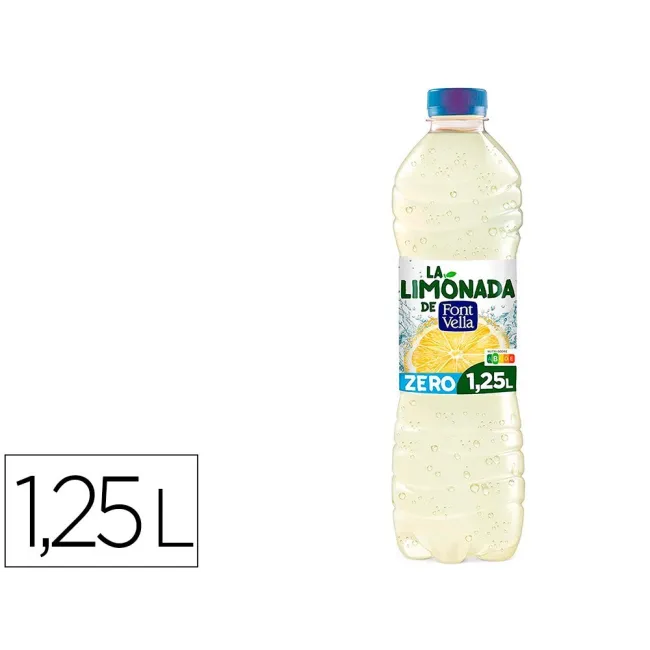 AGUA MINERAL NATURAL FONT VELLA LIM0NADA ZERO CON ZUMO DE LIMON BOT...