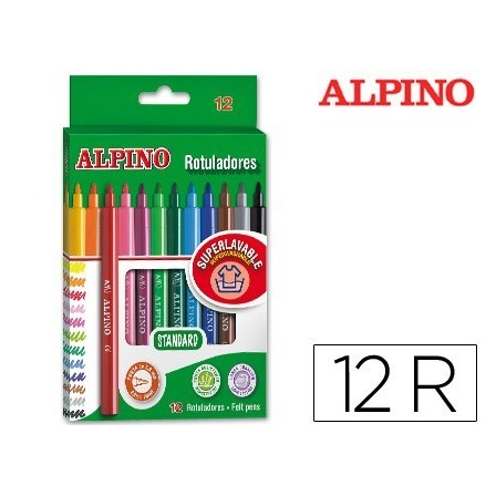 ROTULADOR ALPINO -CAJA DE 12 COLORES