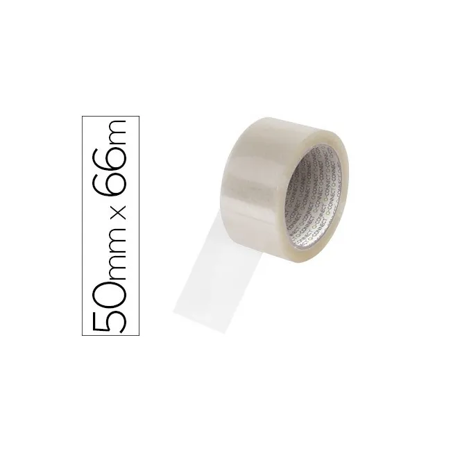 CINTA ADHESIVA Q-CONNECT POLIPROPILENO TRANSPARENTE 66 MT X 50 MM -...