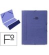 CARPETA LIDERPAPEL GOMAS FOLIO BOLSA CARTON COMPACTO AZUL
