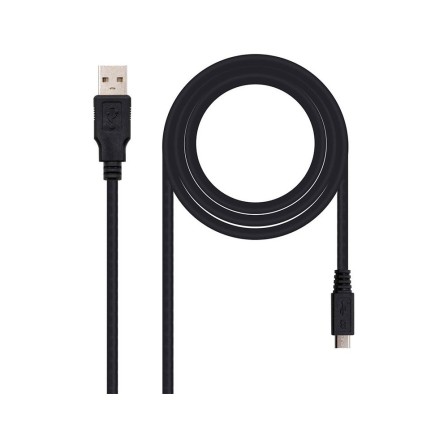 CABLE USB NANOCABLE 2.0 TIPO A/M-MICRO USB B/M COLOR NEGRO LONGITUD...