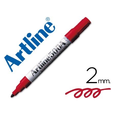 ROTULADOR ARTLINE PIZARRA EK-500 ROJO PUNTA REDONDA 2 MM RECARGABLE