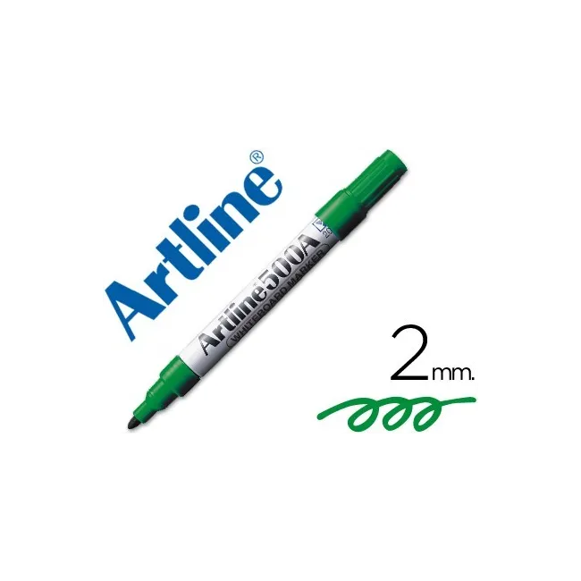 ROTULADOR ARTLINE PIZARRA EK-500 VERDE PUNTA REDONDA 2 MM RECARGABLE