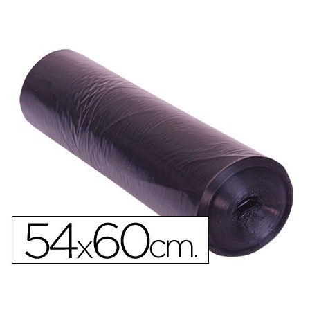 BOLSA BASURA DOMESTICA NEGRA 54X60 GALGA 100 -ROLLO DE 25 UNIDADES