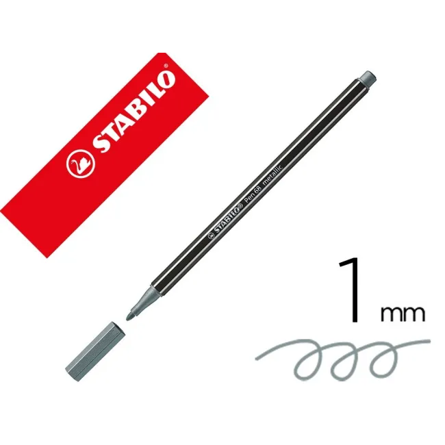 ROTULADOR STABILO ACUARELABLE PEN 68 METALICO PLATA 1 MM