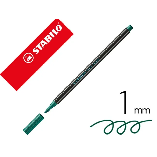 ROTULADOR STABILO ACUARELABLE PEN 68 METALICO VERDE 1 MM