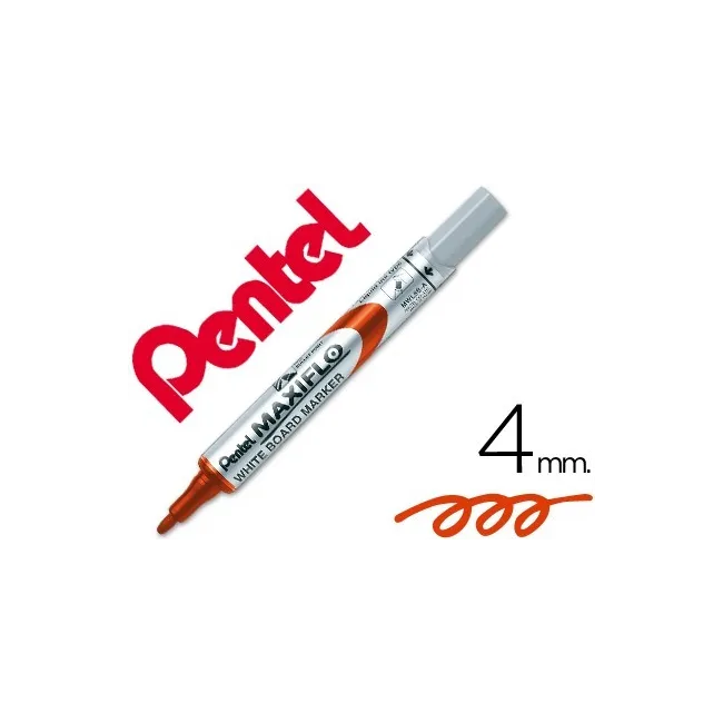 ROTULADOR MAXIFLO PENTEL PARA PIZARRA BLANCA COLOR ROJO