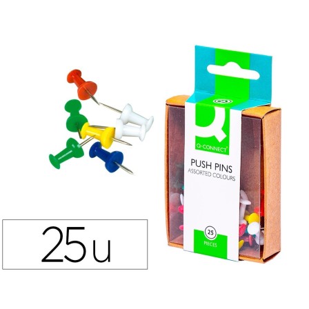 SEÑALIZADOR DE PLANOS Q-CONNECT -CAJA DE 25 UNIDADESCOLORES SURTIDOS