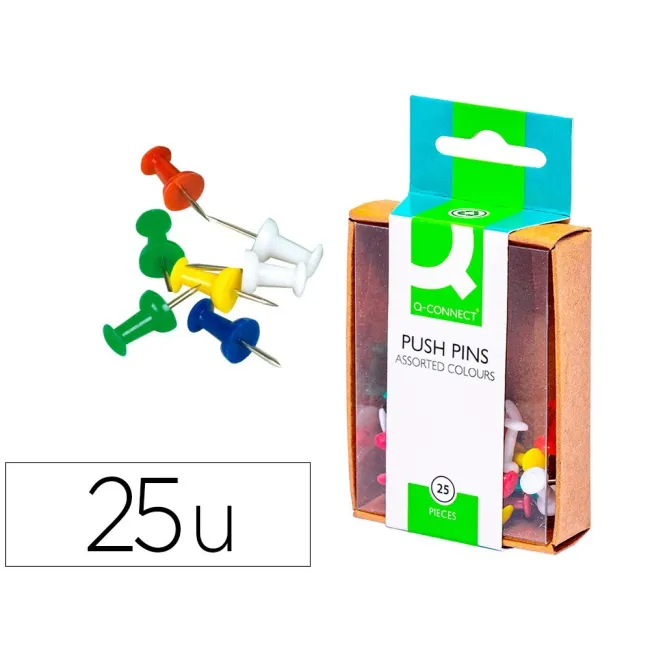 SEÑALIZADOR DE PLANOS Q-CONNECT -CAJA DE 25 UNIDADESCOLORES SURTIDOS