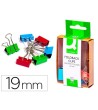 PINZA METALICA Q-CONNECT -REVERSIBLE 19 MM -CAJA DE 6 UNIDADES COLO...