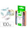 CLIPS COLORES RAYADOS Q-CONNECT -28 MM -CAJA DE 100 UNIDADES COLORE...