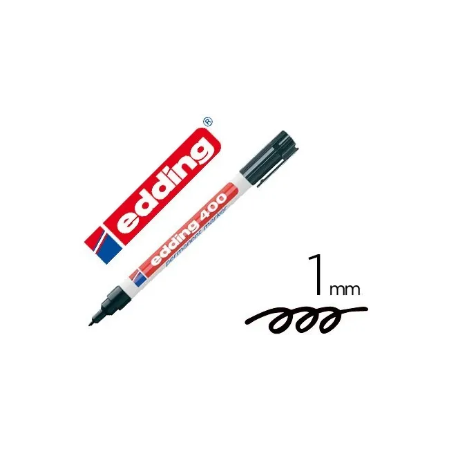 ROTULADOR EDDING MARCADOR PERMANENTE 400 NEGRO PUNTA REDONDA 1 MM