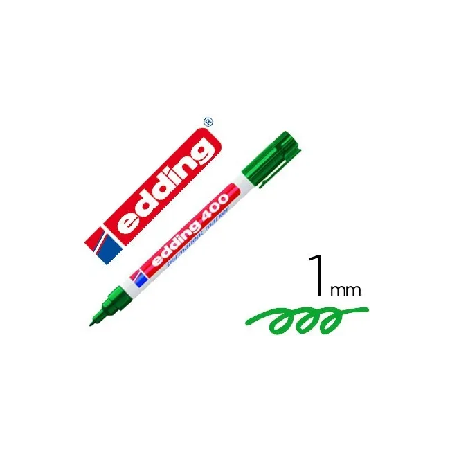 ROTULADOR EDDING MARCADOR PERMANENTE 400 VERDE PUNTA REDONDA 1 MM