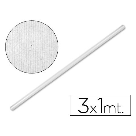 PAPEL KRAFT LIDERPAPEL BLANCO -ROLLO 3X1 MT