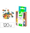 CHINCHETAS Q-CONNECT COLORES SURTIDOS -CAJA DE 120 UNIDADES