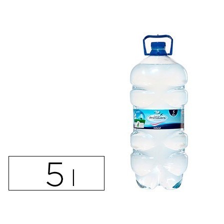 AGUA MINERAL NATURAL FUENTE PRIMAVERA BOTELLA DE 5L