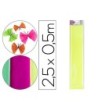 PAPEL CRESPON LIDERPAPEL 50 CM X 2,5 M 34G/M2 AMARILLO FLUORESCENTE