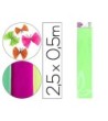 PAPEL CRESPON LIDERPAPEL 50 CM X 2,5 M 34G/M2 VERDE FLUORESCENTE