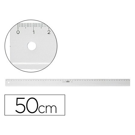 REGLA MOR 50 CM PLASTICO TRANSPARENTE