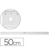 REGLA MOR 50 CM PLASTICO TRANSPARENTE