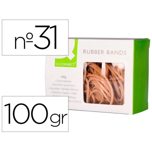 GOMILLAS ELASTICAS Q-CONNECT 100 GR 60X3 MM NUMERO 31