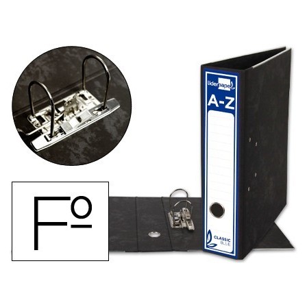 ARCHIVADOR DE PALANCA LIDERPAPEL FOLIO CLASSIC BLUE CARTON ENTRECOL...