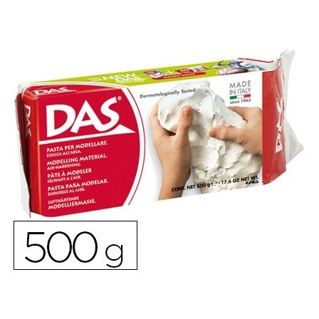 PASTA DAS BLANCA PARA MODELAR SECA SIN COCCION 500 GR