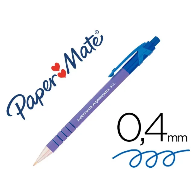 BOLIGRAFO FLEXGRIP PAPER MATE RETRACTIL AZUL