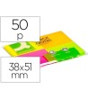 BLOC DE NOTAS ADHESIVAS QUITA Y PON Q-CONNECT 40X50 MM CON 50 HOJAS...