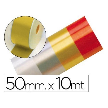 CINTA FANTASIA 10 MT X 50 MM ORO