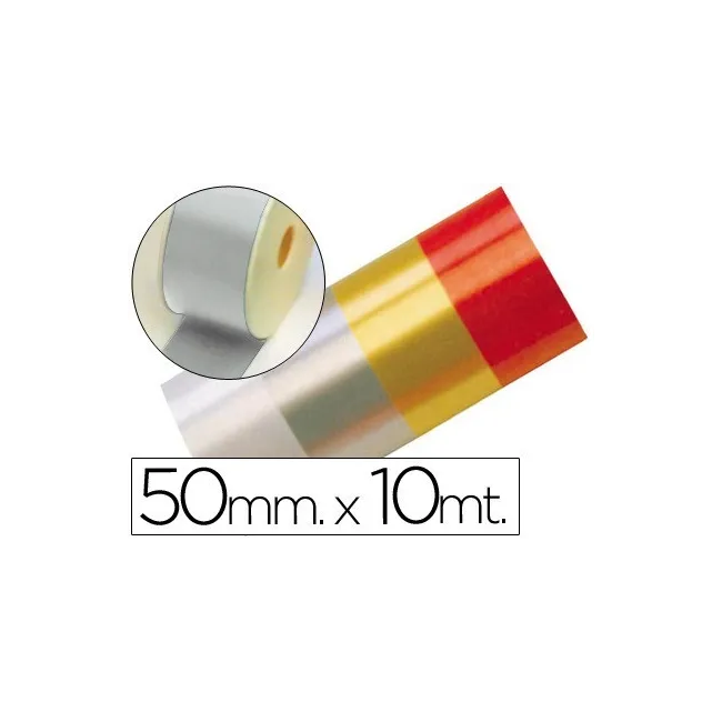 CINTA FANTASIA 10 MT X 50 MM PLATA