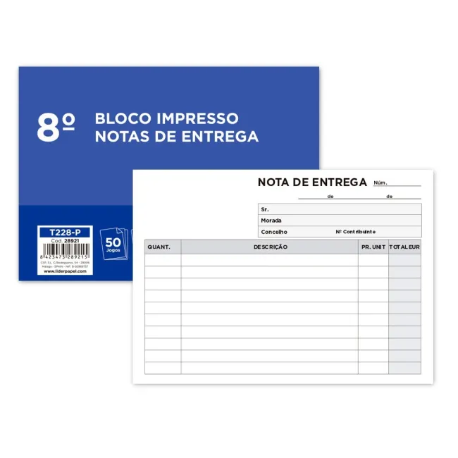 TALONARIO LIDERPAPEL ENTREGAS OCTAVO APAISADO 228 DUPLICADO -TEXTO ...