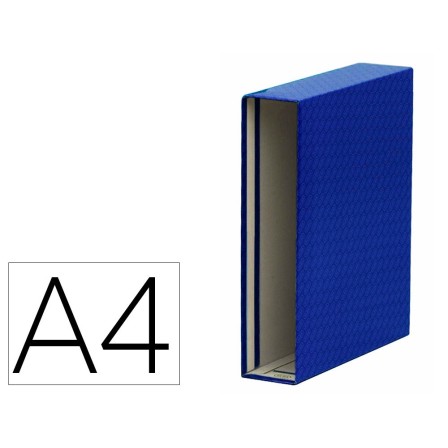 CAJA ARCHIVADOR DE PALANCA CARTON FORRADO ELBA DIN A4 LOMO 85 MM AZUL