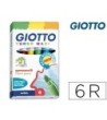 ROTULADOR GIOTTO TURBO-MAXI CAJA DE 6 COLORES LAVABLES CON PUNTA BL...