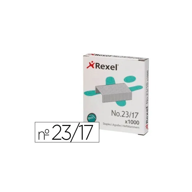 GRAPAS REXEL 23/17 ACERO CAJA 1000 UNIDADES