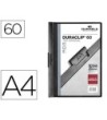 CARPETA DURACLIP DOSSIER PINZA LATERAL NEGRO CAPACIDAD 60 HOJAS