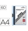 CARPETA DURACLIP DOSSIER PINZA LATERAL AZUL CAPACIDAD 60 HOJAS