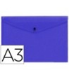 CARPETA LIDERPAPEL DOSSIER BROCHE 44242 POLIPROPILENO DIN A3 AZUL S...